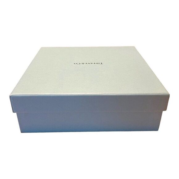 Tiffany & Co. Empty Box And Ribbon w/ Tissue Paper 5.75”x5.75”x2” Necklace Gift - Picture 5 of 12